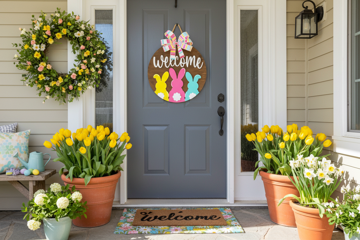 Easter Door Hanger - Festive Spring Door Decoration