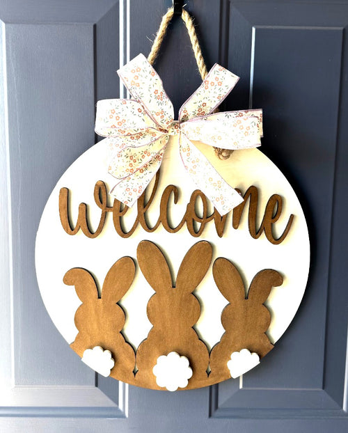 Easter Door Hanger - Farmhouse Modern Spring Door Decoration